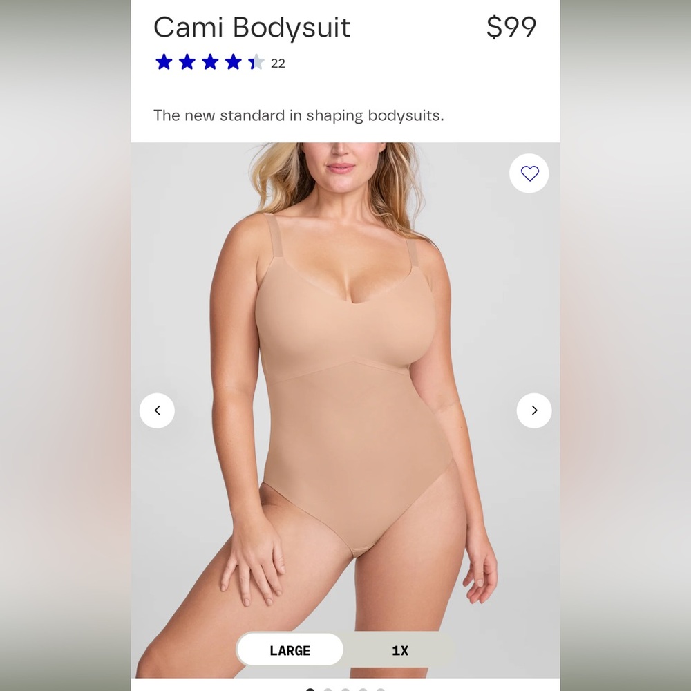 Honeylove Cami Bodysuit in Sand M
